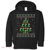 Pickle Xmas Tree Santa Hat Pickle Fruit Christmas Ugly Toddler Hoodie thumb 0