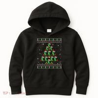 Pickle Xmas Tree Santa Hat Pickle Fruit Christmas Ugly Kids Hoodie thumb 0