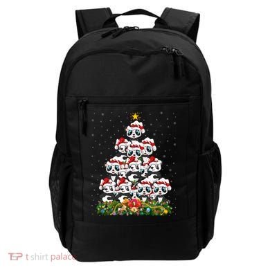 Panda Xmas Tree Lighting Santa Panda Christmas Gift Backpack
