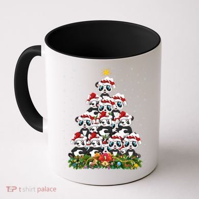 Panda Xmas Tree Lighting Santa Panda Christmas Gift Coffee Mug