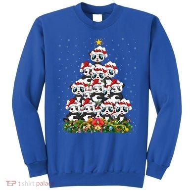 Panda Xmas Tree Lighting Santa Panda Christmas Gift Sweatshirt