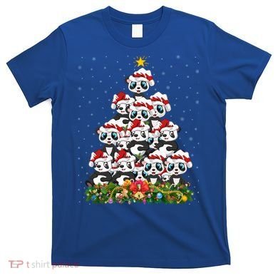 Panda Xmas Tree Lighting Santa Panda Christmas Gift T-Shirt