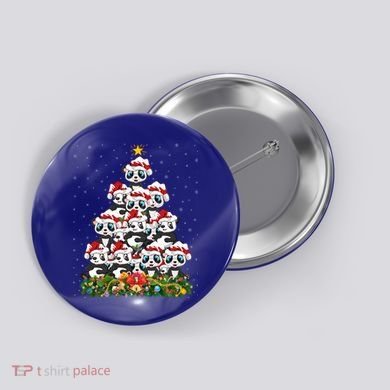 Panda Xmas Tree Lighting Santa Panda Christmas Gift Button