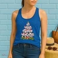 Panda Xmas Tree Lighting Santa Panda Christmas Gift Women's Tank Top thumb 2