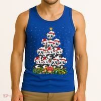 Panda Xmas Tree Lighting Santa Panda Christmas Gift Tank Top thumb 3