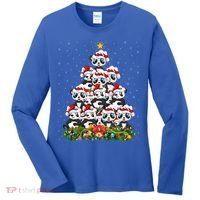 Panda Xmas Tree Lighting Santa Panda Christmas Gift Women's Long Sleeve Shirt thumb 0