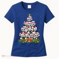 Panda Xmas Tree Lighting Santa Panda Christmas Gift Women's T-Shirt thumb 0