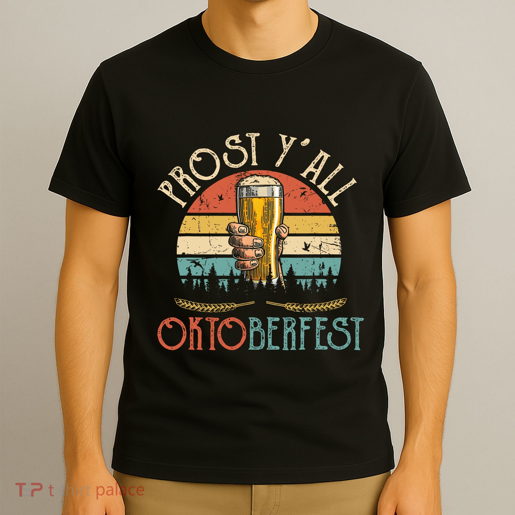 Prost Y All Oktoberfest Vintage Drinking Beer Team T-Shirt