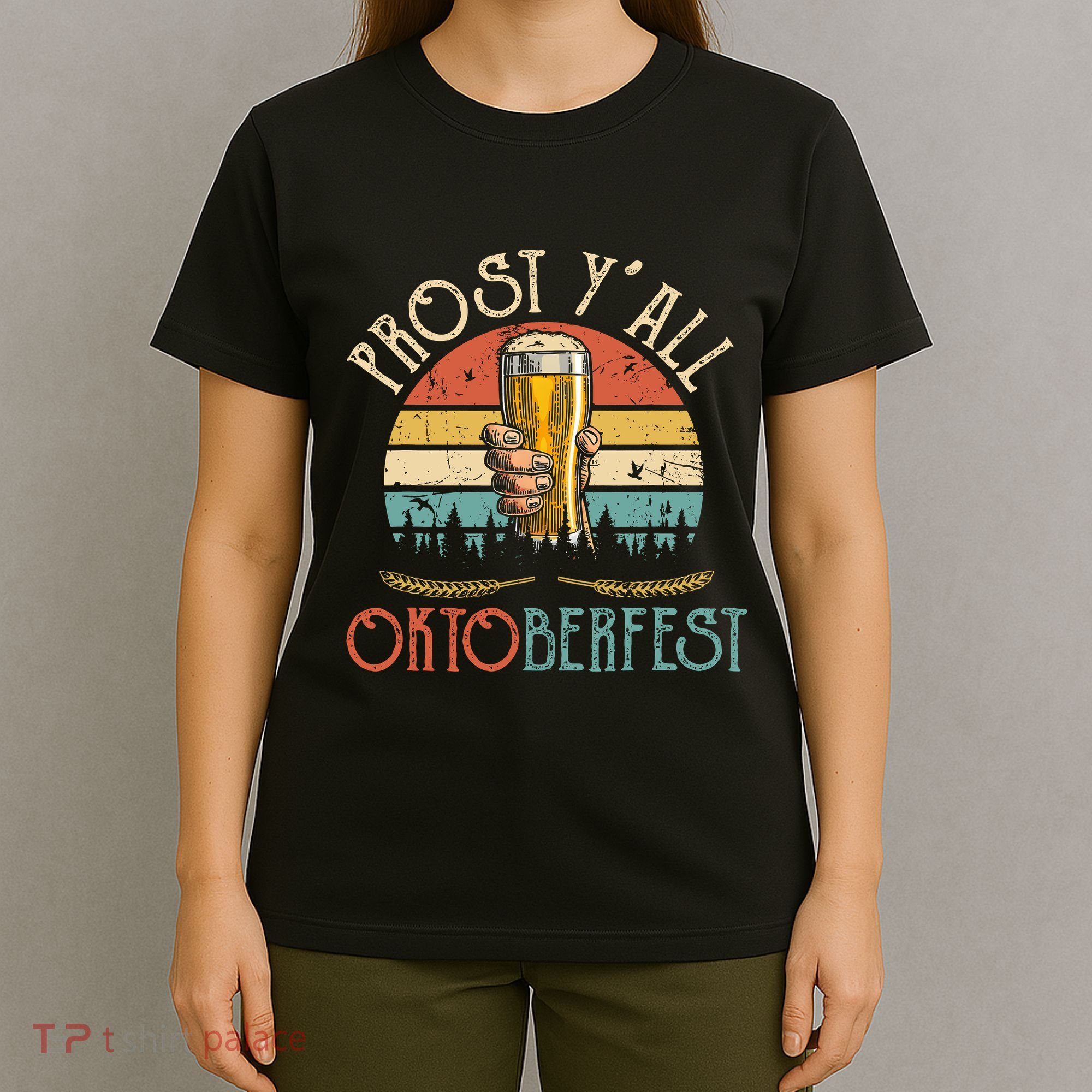 Prost Y All Oktoberfest Vintage Drinking Beer Team T-Shirt