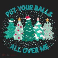 Put Your Balls All Over Me Christmas Dirty Humor Christmas Golf Towel thumb 3