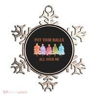 Put Your Balls All Over Me Funny Offensive Xmas Ornament thumb 0