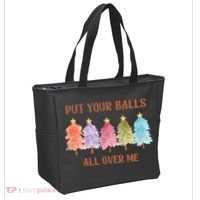 Put Your Balls All Over Me Funny Offensive Xmas Tote Bag thumb 2