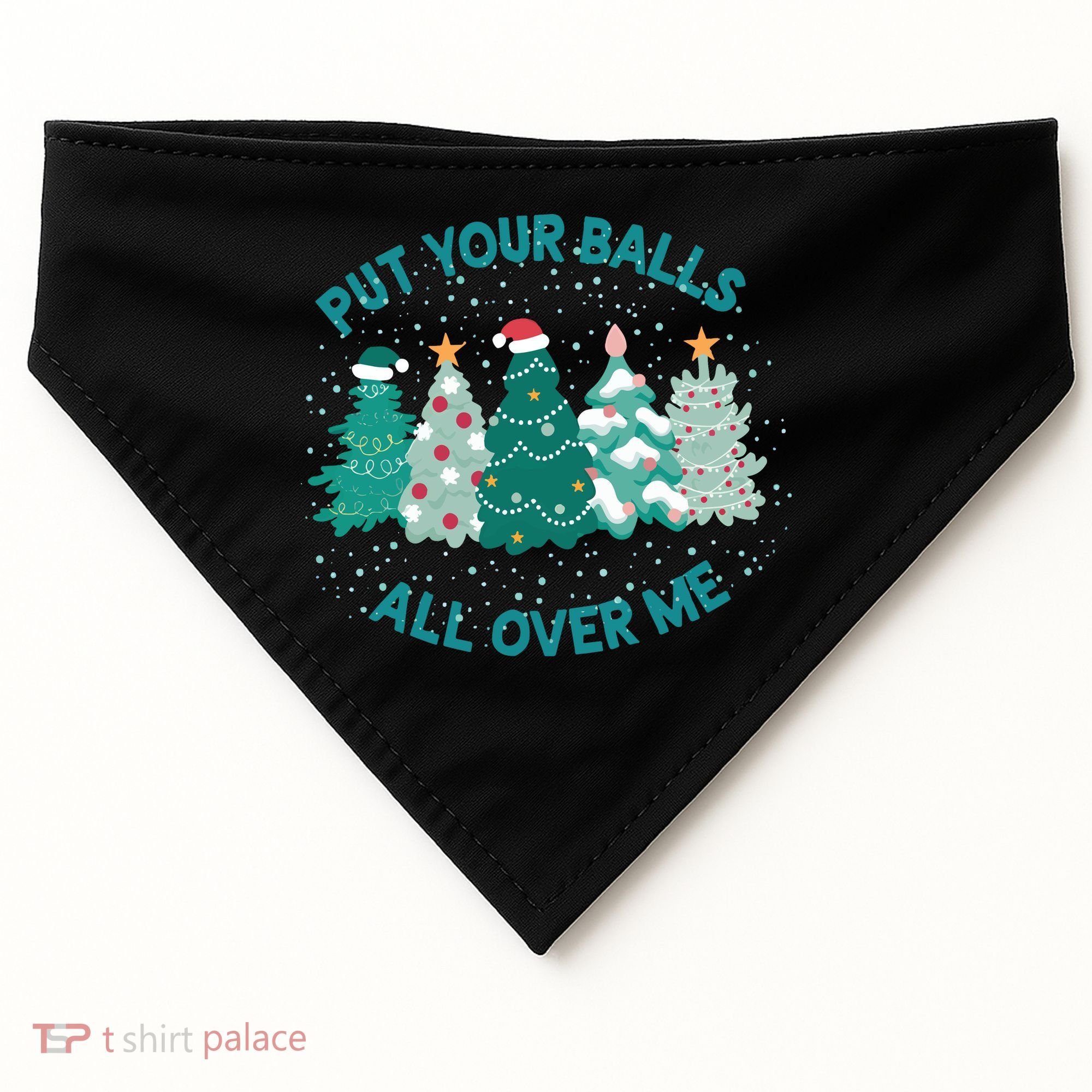 Put Your Balls All Over Me Christmas Sweater Ugly USA-Made Doggie Bandana