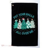 Put Your Balls All Over Me Christmas Sweater Ugly Golf Towel thumb 0