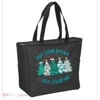 Put Your Balls All Over Me Christmas Sweater Ugly Tote Bag thumb 2