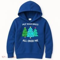 Put Your Balls All Over Me Christmas Tree Kids Hoodie thumb 0