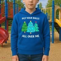 Put Your Balls All Over Me Christmas Tree Kids Hoodie thumb 2