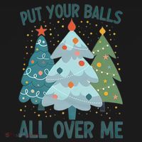 Put Your Balls All Over Me , Funny Christmas Tote Bag thumb 4