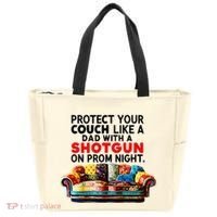 Protect Your Couch Like A Dad On Prom Night Funny Humor Meme Tote Bag thumb 0