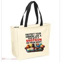 Protect Your Couch Like A Dad On Prom Night Funny Humor Meme Tote Bag thumb 2