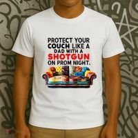 Protect Your Couch Like A Dad On Prom Night Funny Humor Meme T-Shirt thumb 3