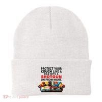 Protect Your Couch Like A Dad On Prom Night Funny Humor Meme Beanie thumb 0