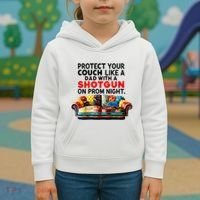 Protect Your Couch Like A Dad On Prom Night Funny Humor Meme Kids Hoodie thumb 3