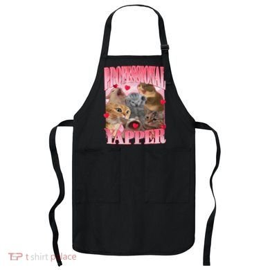 Professional Yapper Cat Funny Oddly Specific Dank Meme Apron