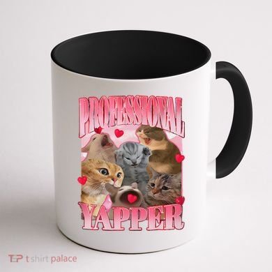 Professional Yapper Cat Funny Oddly Specific Dank Meme Coffee Mug back