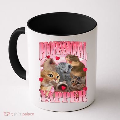 Professional Yapper Cat Funny Oddly Specific Dank Meme Coffee Mug