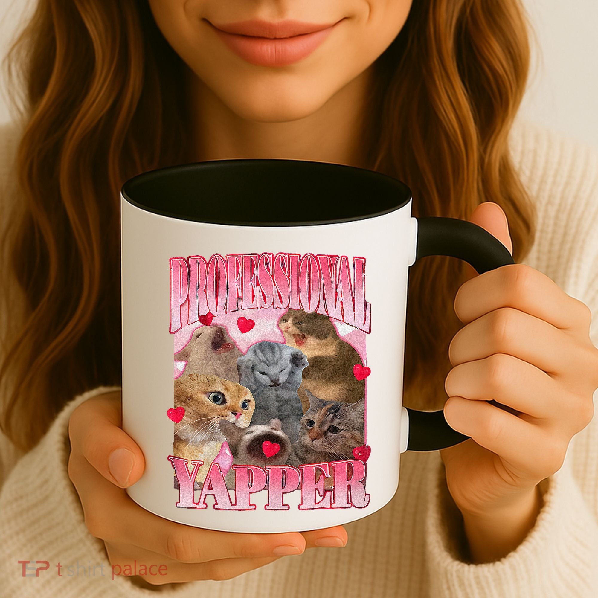 Professional Yapper Cat Funny Oddly Specific Dank Meme Coffee Mug