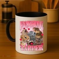 Professional Yapper Cat Funny Oddly Specific Dank Meme Coffee Mug thumb 4