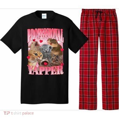 Professional Yapper Cat Funny Oddly Specific Dank Meme Pajama Set