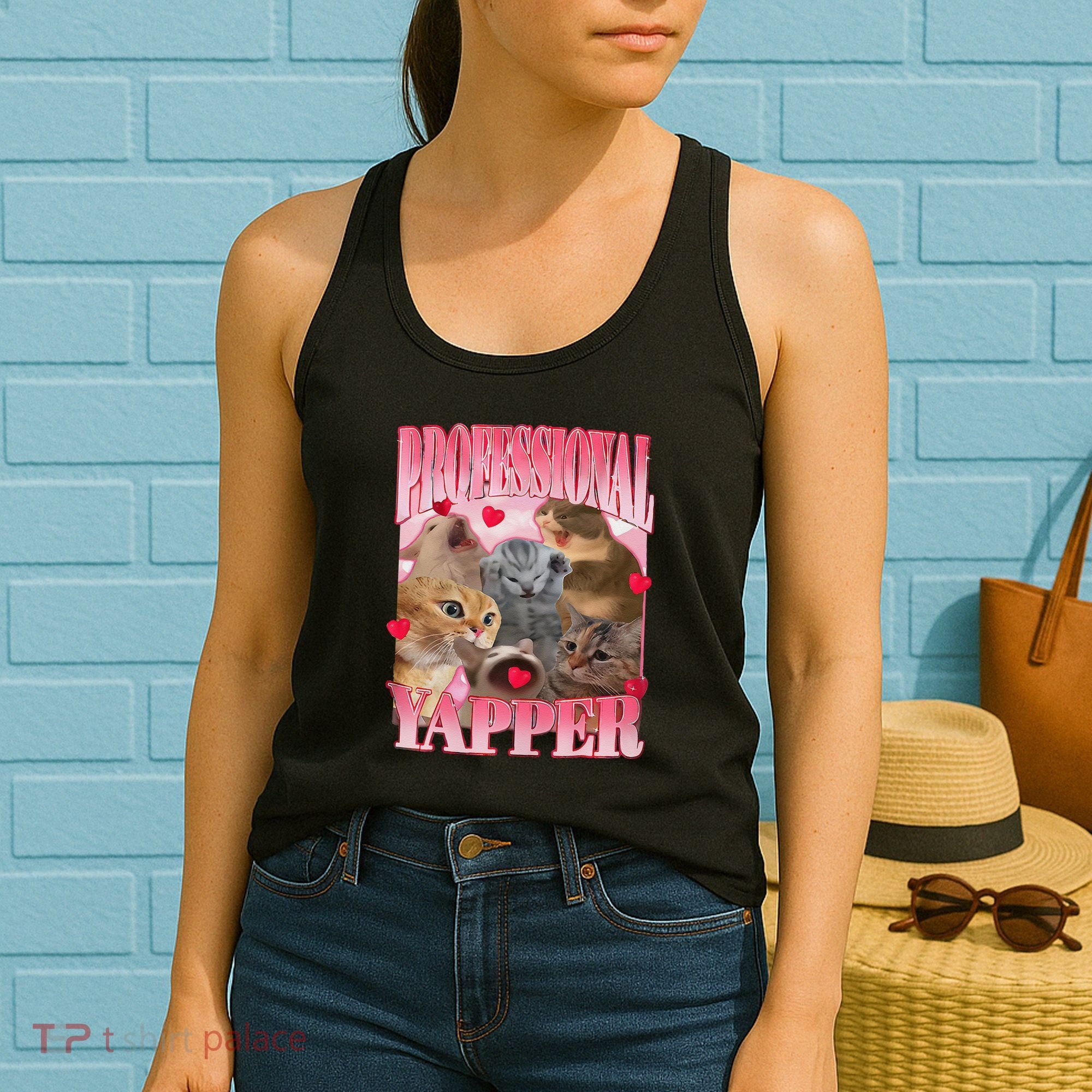 Professional Yapper Cat Funny Oddly Specific Dank Meme Women's Tank Top