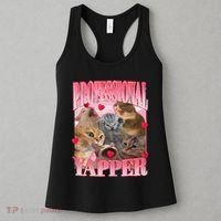 Professional Yapper Cat Funny Oddly Specific Dank Meme Women's Tank Top thumb 3