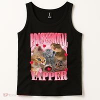 Professional Yapper Cat Funny Oddly Specific Dank Meme Tank Top thumb 2