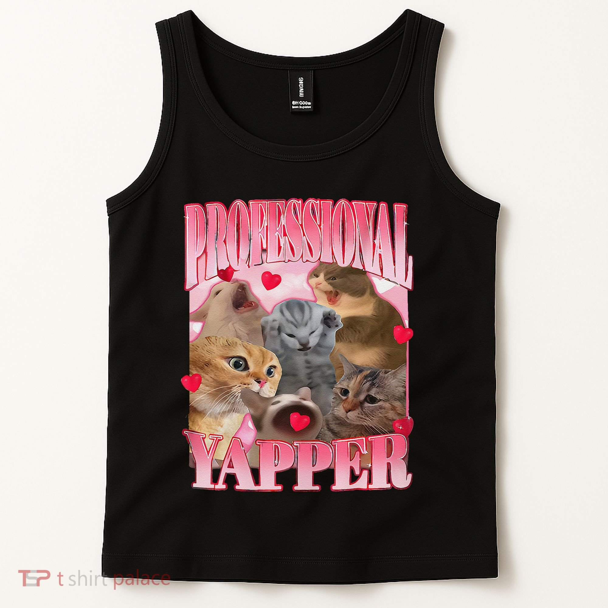 Professional Yapper Cat Funny Oddly Specific Dank Meme Tank Top