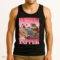 Professional Yapper Cat Funny Oddly Specific Dank Meme Tank Top thumb 3