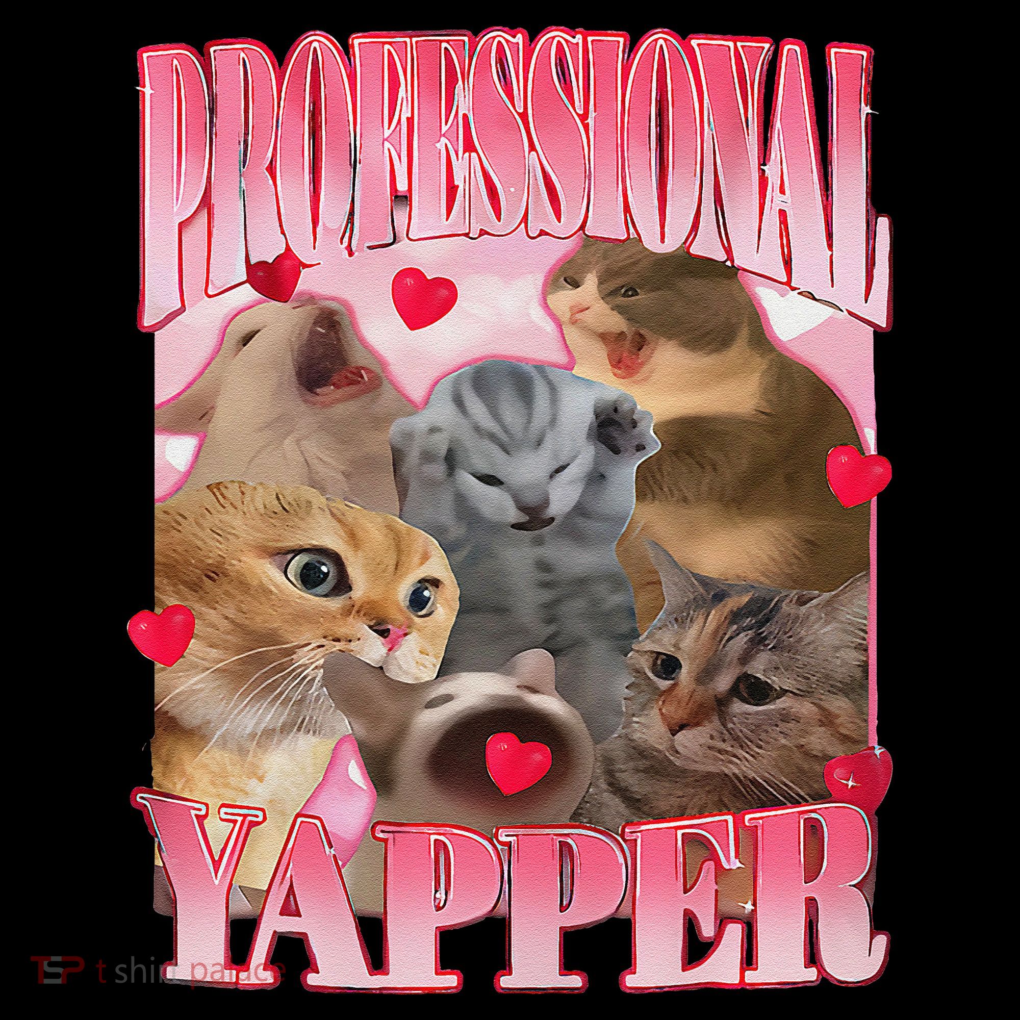 Professional Yapper Cat Funny Oddly Specific Dank Meme Tank Top