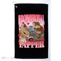 Professional Yapper Cat Funny Oddly Specific Dank Meme Golf Towel thumb 0