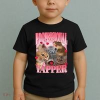 Professional Yapper Cat Funny Oddly Specific Dank Meme Toddler T-Shirt thumb 2