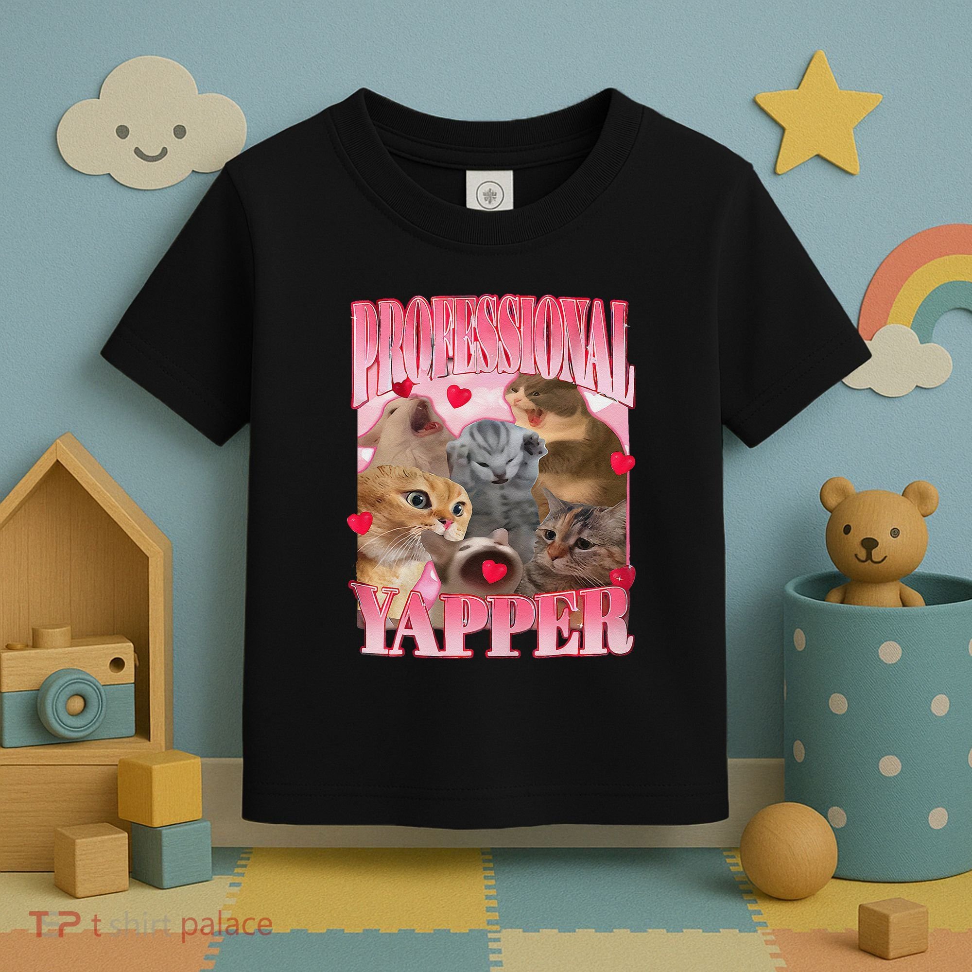 Professional Yapper Cat Funny Oddly Specific Dank Meme Toddler T-Shirt