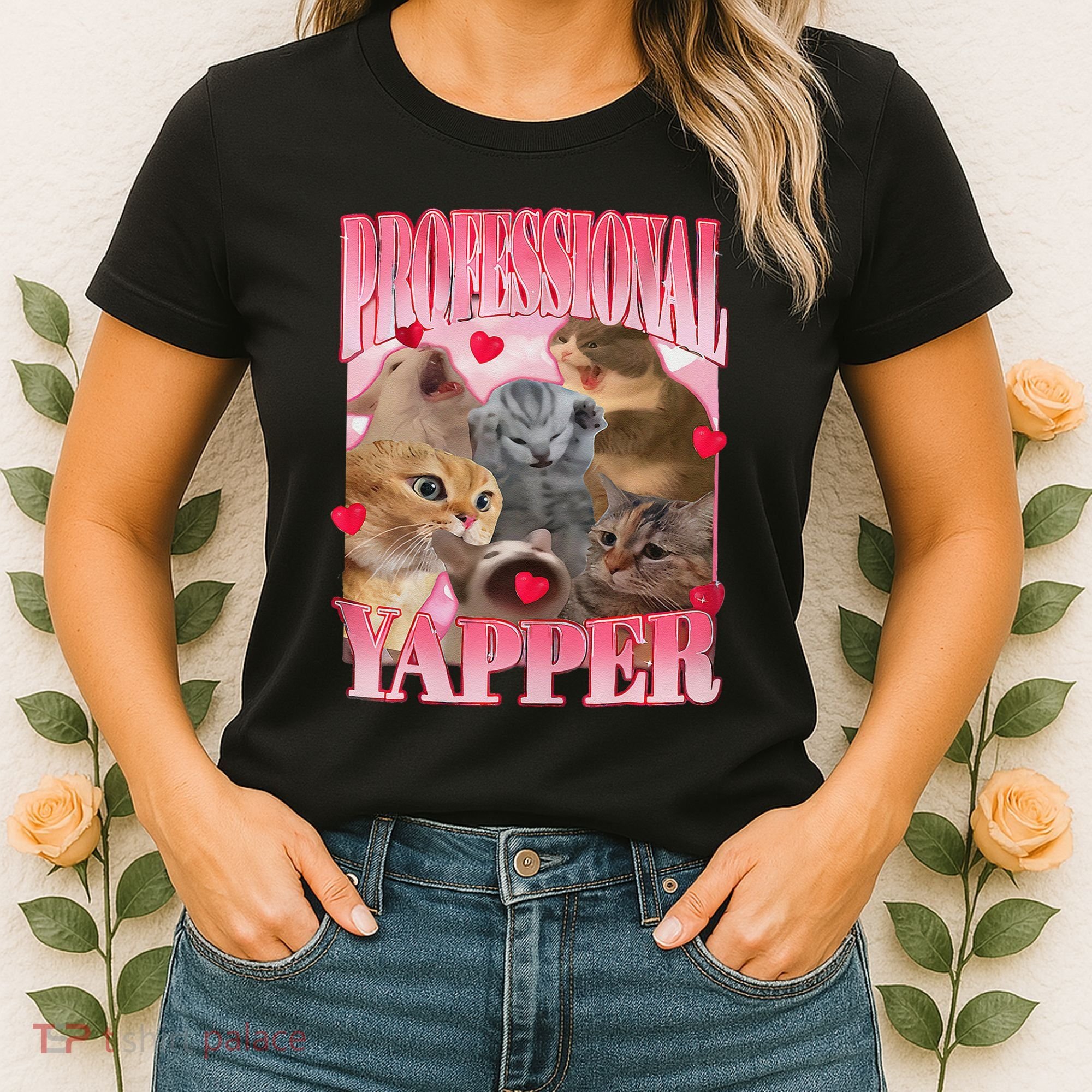 Professional Yapper Cat Funny Oddly Specific Dank Meme Women's T-Shirt