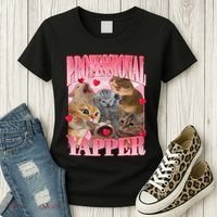 Professional Yapper Cat Funny Oddly Specific Dank Meme Women's T-Shirt thumb 3