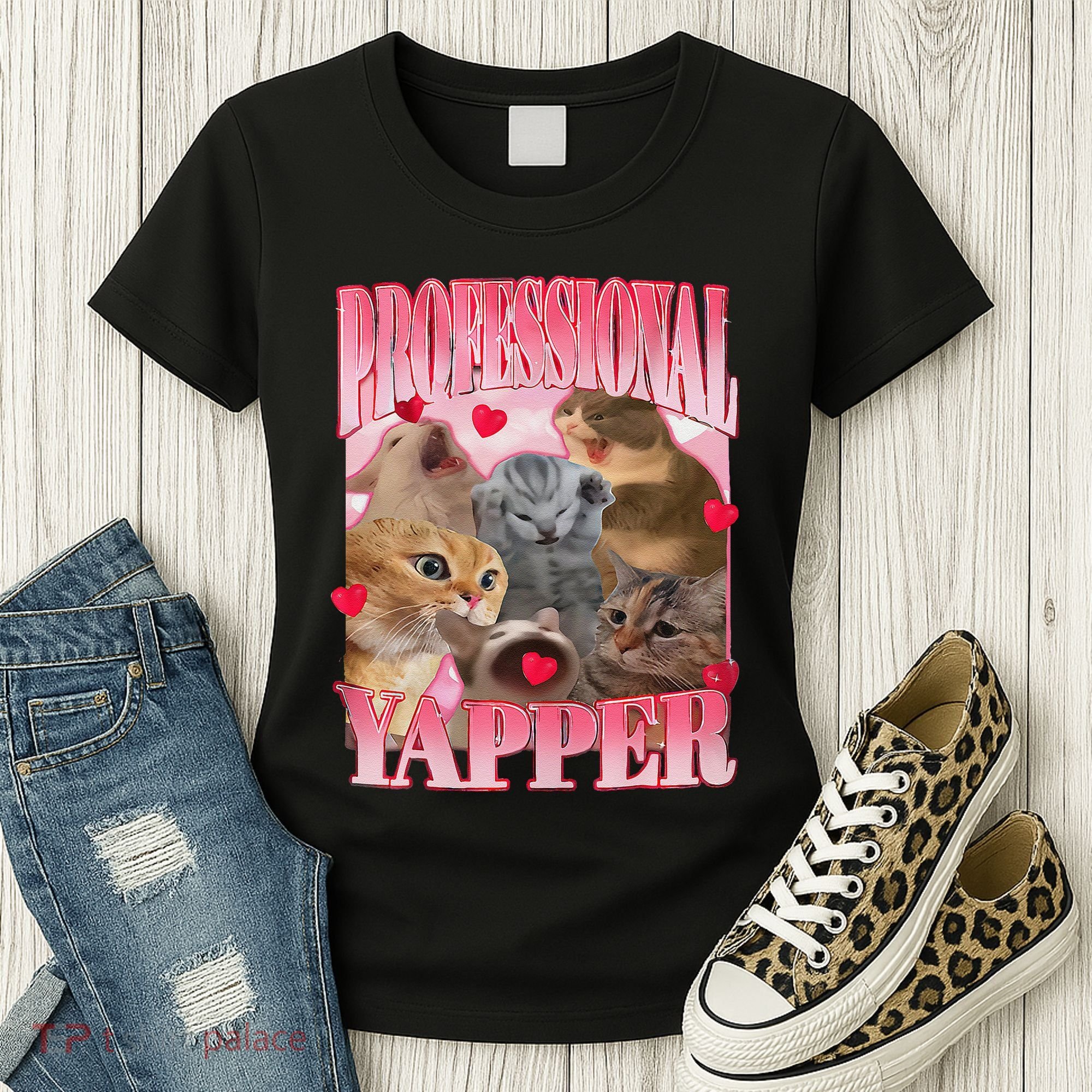 Professional Yapper Cat Funny Oddly Specific Dank Meme Women's T-Shirt