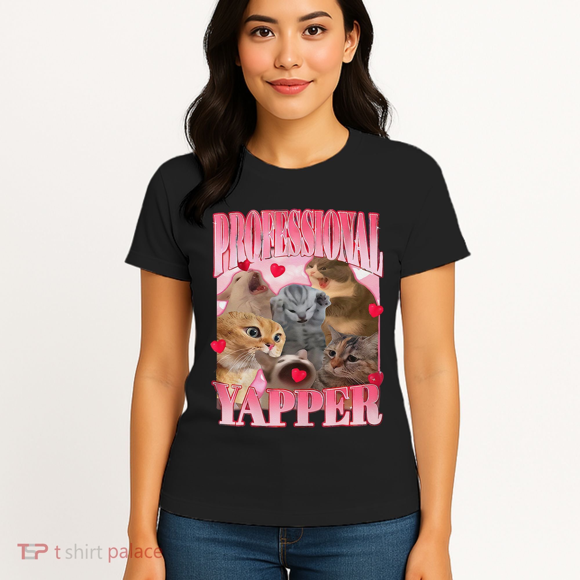 Professional Yapper Cat Funny Oddly Specific Dank Meme Women's T-Shirt