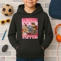 Professional Yapper Cat Funny Oddly Specific Dank Meme Kids Hoodie thumb 2