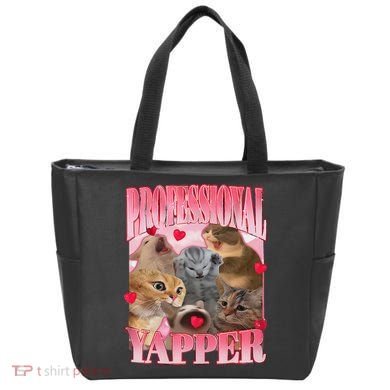 Professional Yapper Cat Funny Oddly Specific Dank Meme Tote Bag