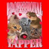 Professional Yapper Cat Funny Oddly Specific Dank Meme Santa Hat thumb 1