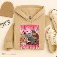 Professional Yapper Cat Funny Oddly Specific Dank Meme Hoodie thumb 4